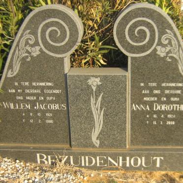 BEZUIDENHOUT Willem Jacobus 1921-1986 &amp; Anna Dorothea 1924-2010
