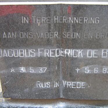 BEER Jacobus Frederick, de 1937-1983
