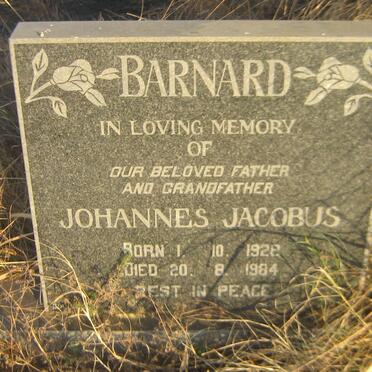 BARNARD Johannes Jacobus 1928-1984