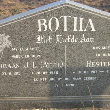 BOTHA Adriaan J.L. 1915-1986 &amp; Hester P. 1917-2010