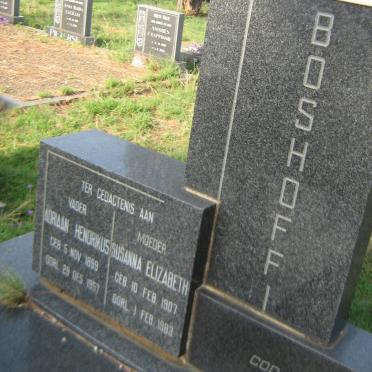 BOSHOFF Adriaan Hendriks 1899-1957 &amp; Susanna Elizabeth 1907-1983