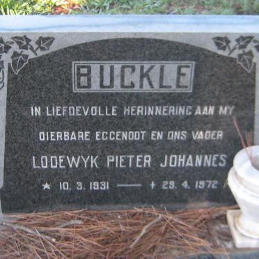 BUCKLE Lodewyk Pieter Johannes 1931-1972