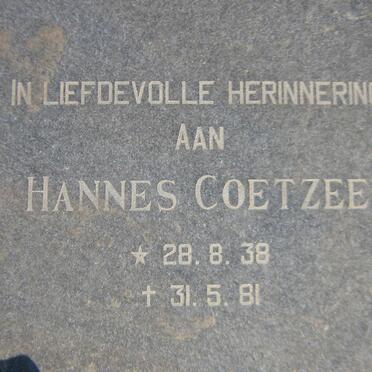 COETZEE Hannes 1938-1981