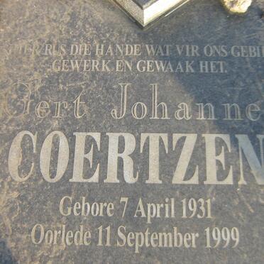 COERTZEN Gert Johannes 1931-1999