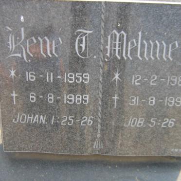 ENGELBRECHT Rene T. 1959-1989 :: ENGELBRECHT Melime B. 1987-1990