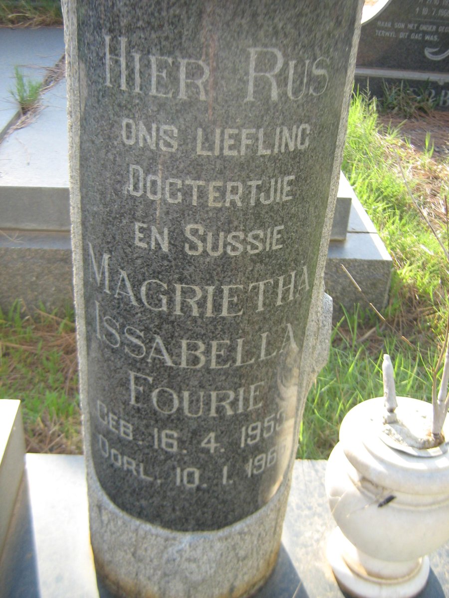 FOURIE Magrietha Issabella 1953-196?