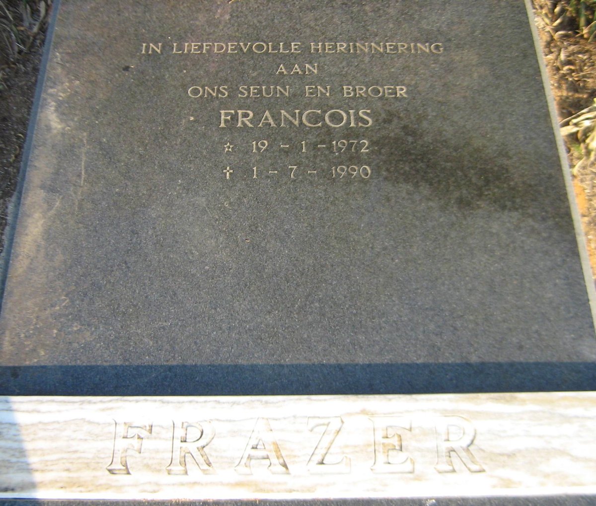 FRAZER Francois 1972-1990