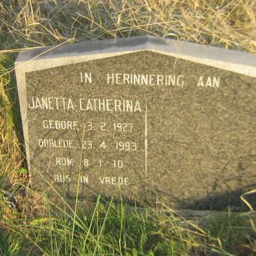 FERREIRA Janetta Catherina 1927-1993