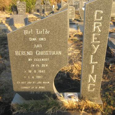 GREYLING Berend Christiaan 1942-1987