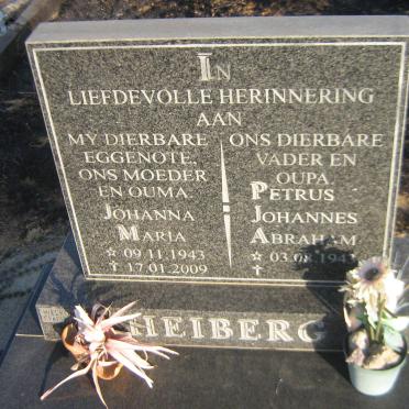 HEIBERG Petrus Johannes Abraham 1943- &amp; Johanna Maria 1943-2009