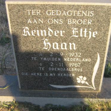 HAAN Reinder Eltje 1932-1987