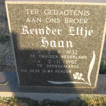 HAAN Reinder Eltje 1932-1987