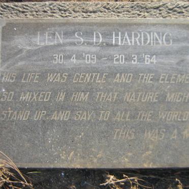 HARDING Len S.D. 1909-1964