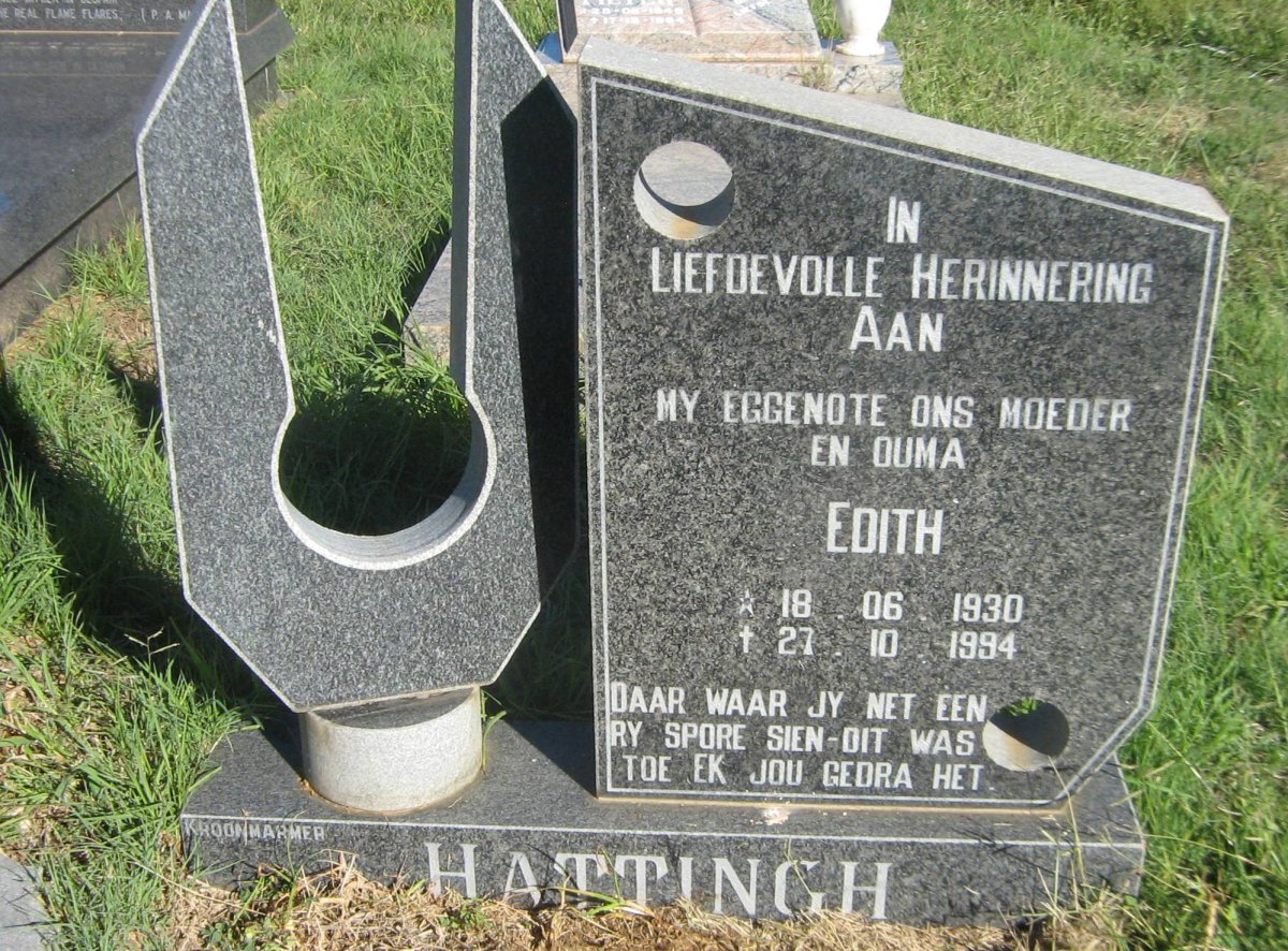 HATTINGH Edith 1930-1994