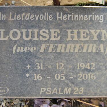 HEYNS Louise nee FERREIRA 1942-2016