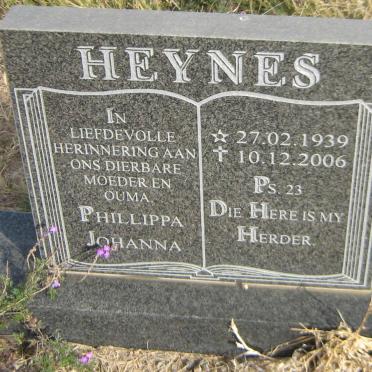 HEYNES Phillippa Johanna 1939-2006