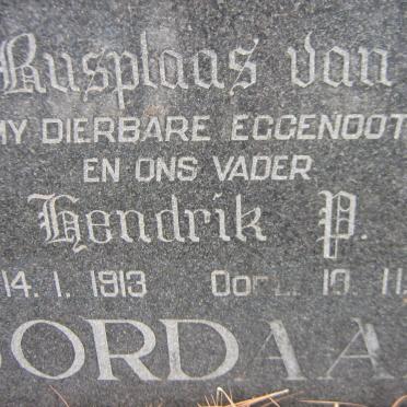 JORDAAN Hendrik P. 1913-1961