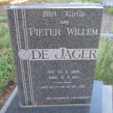 JAGER Pieter Willem, de 1889-1971