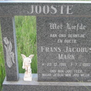 JOOSTE Frans Jacobus Mark 1981-1982