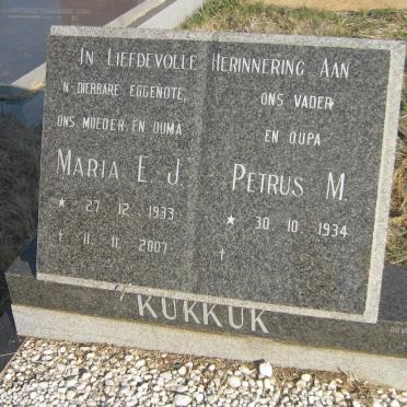 KUKKUK Petrus M. 1934- &amp; Maria E.J. 1933-2007
