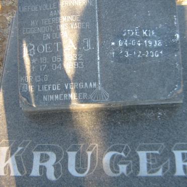 KRUGER A.J. 1932-1993 &amp; Soekie 1938-2001