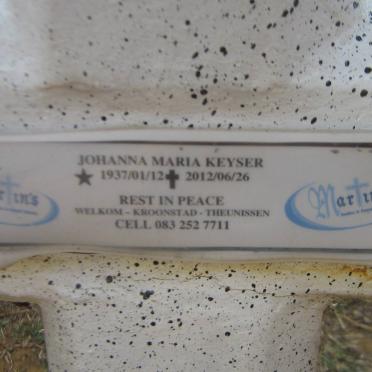 KEYSER Johanna Maria 1937-2012