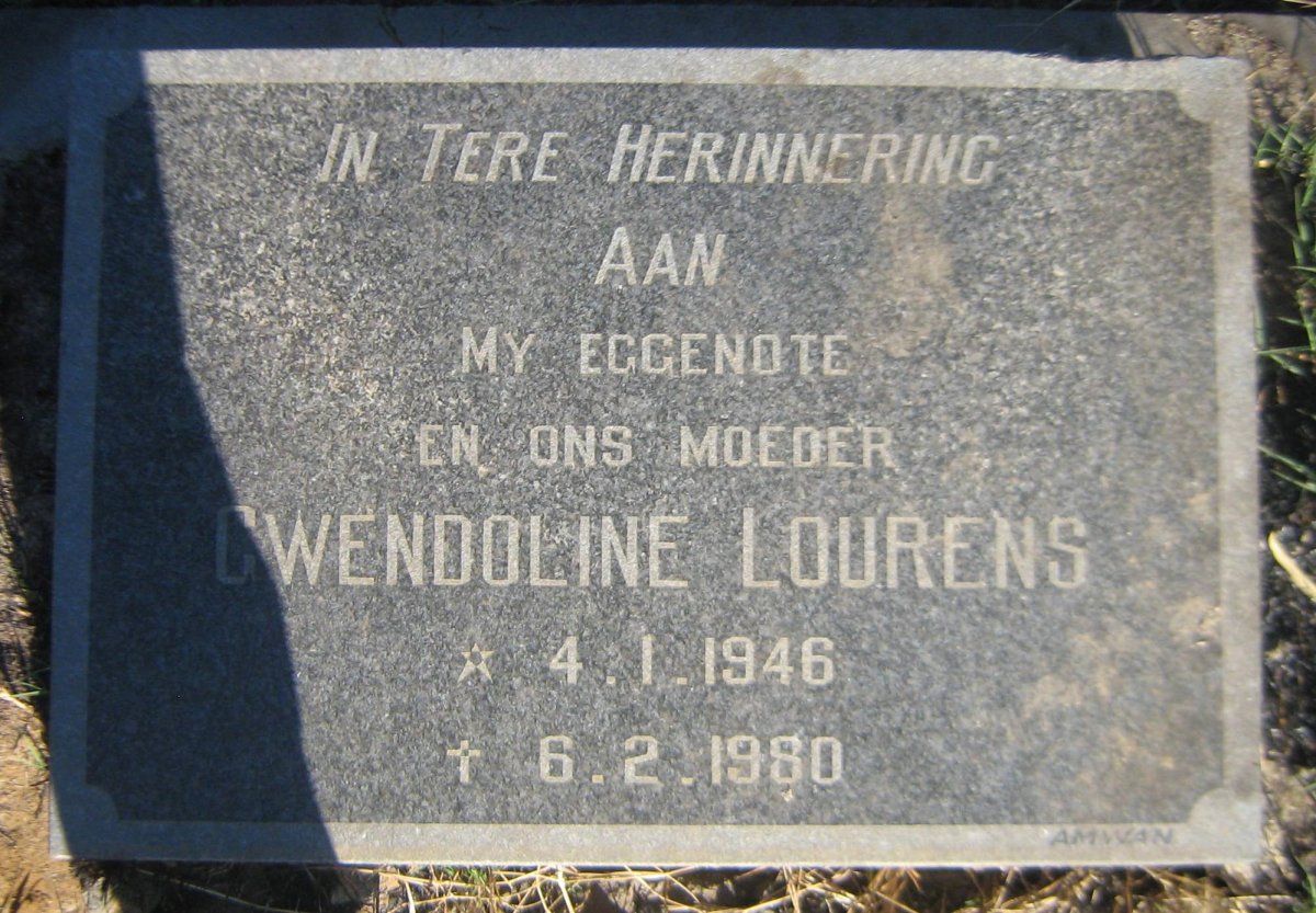 LOURENS Gwendolin 1946-1980