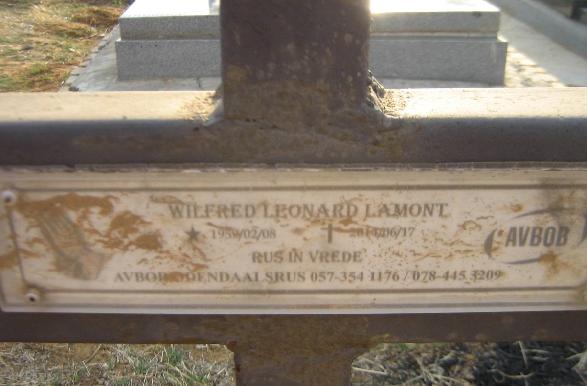 LAMONT Wilfred Leonard 1959-2014