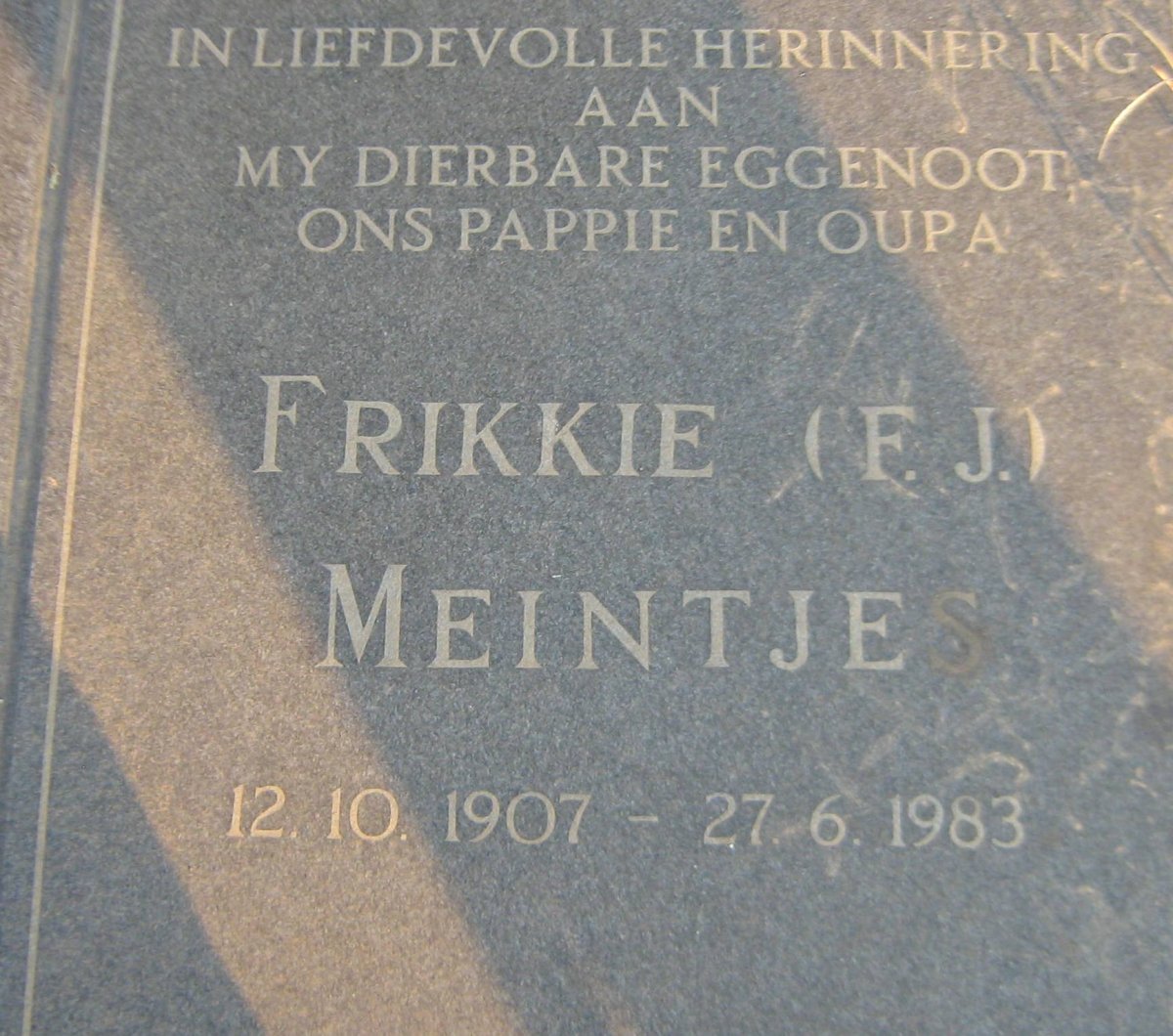 MEINTJES F.J. 1907-1983