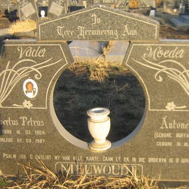 NIEUWOUDT Albertus Petrus 1954-1987 &amp; Antonella BUFFAGNOTTI 1958-