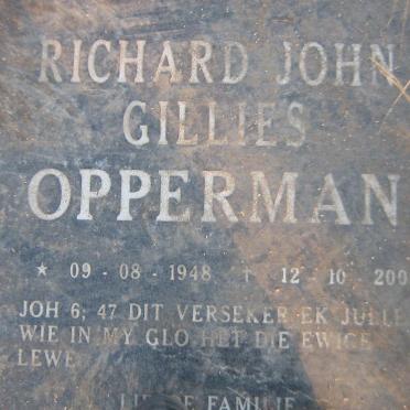 OPPERMAN Richard John Gillies 1948-2009