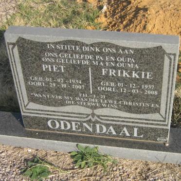 ODENDAAL Piet 1934-2007 &amp; Frikkie 1937-2008