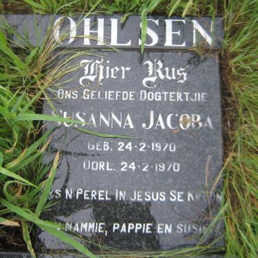 OHLSEN Susanna Jacoba 1970-1970
