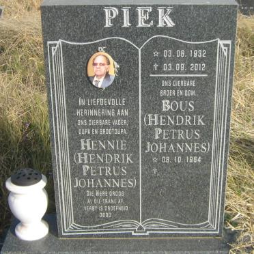 PIEK Hendrik Petrus Johannes 1932-2012 :: PIEK Hendrik Petrus Johannes 1964-