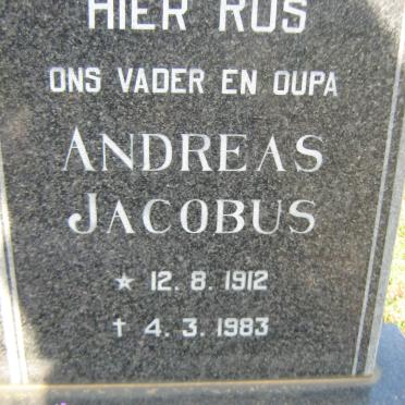 PIETERSE Andreas Jacobus 1912-1983 &amp; Anna Maria Cecillia 1912-1958 :: PIETERSE Andries Chappinnie 1937-1958