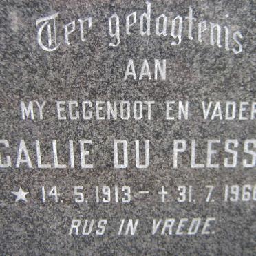 PLESSIS Gallie, du 1913-1960