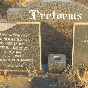 PRETORIUS Petrus Jacobus 1912-1984 &amp; Anna 1913-1986