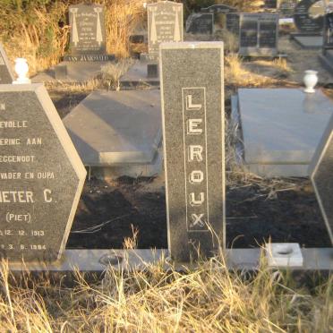 ROUX Pieter C., le 1913-1984 &amp; Anna S. 1921-2003