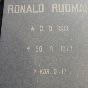 RUDMAN Ronald 1933-1977