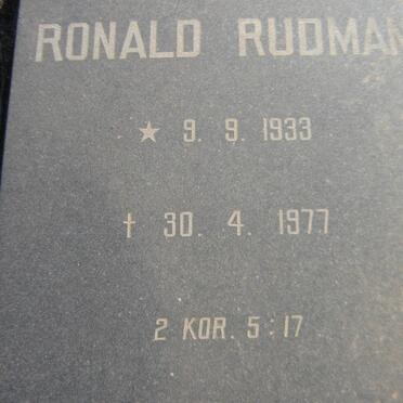 RUDMAN Ronald 1933-1977