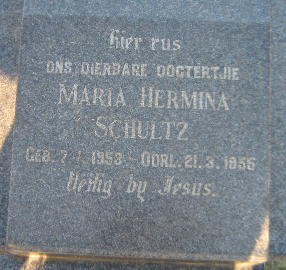SCHULTZ Maria Hermina 1953-1955