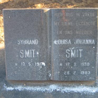 SMIT Sybrand 1917- &amp; Louisa Johanna 1930-1983