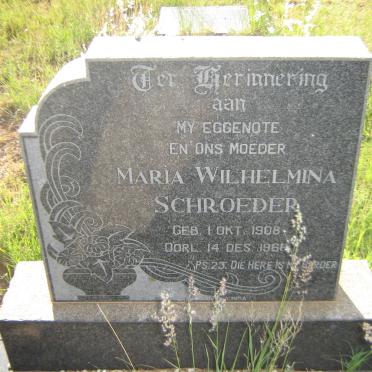SCHROEDER Maria Wilhelmina 1908-1966