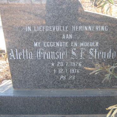 STRYDOM Aletta S.F. 1926-1976