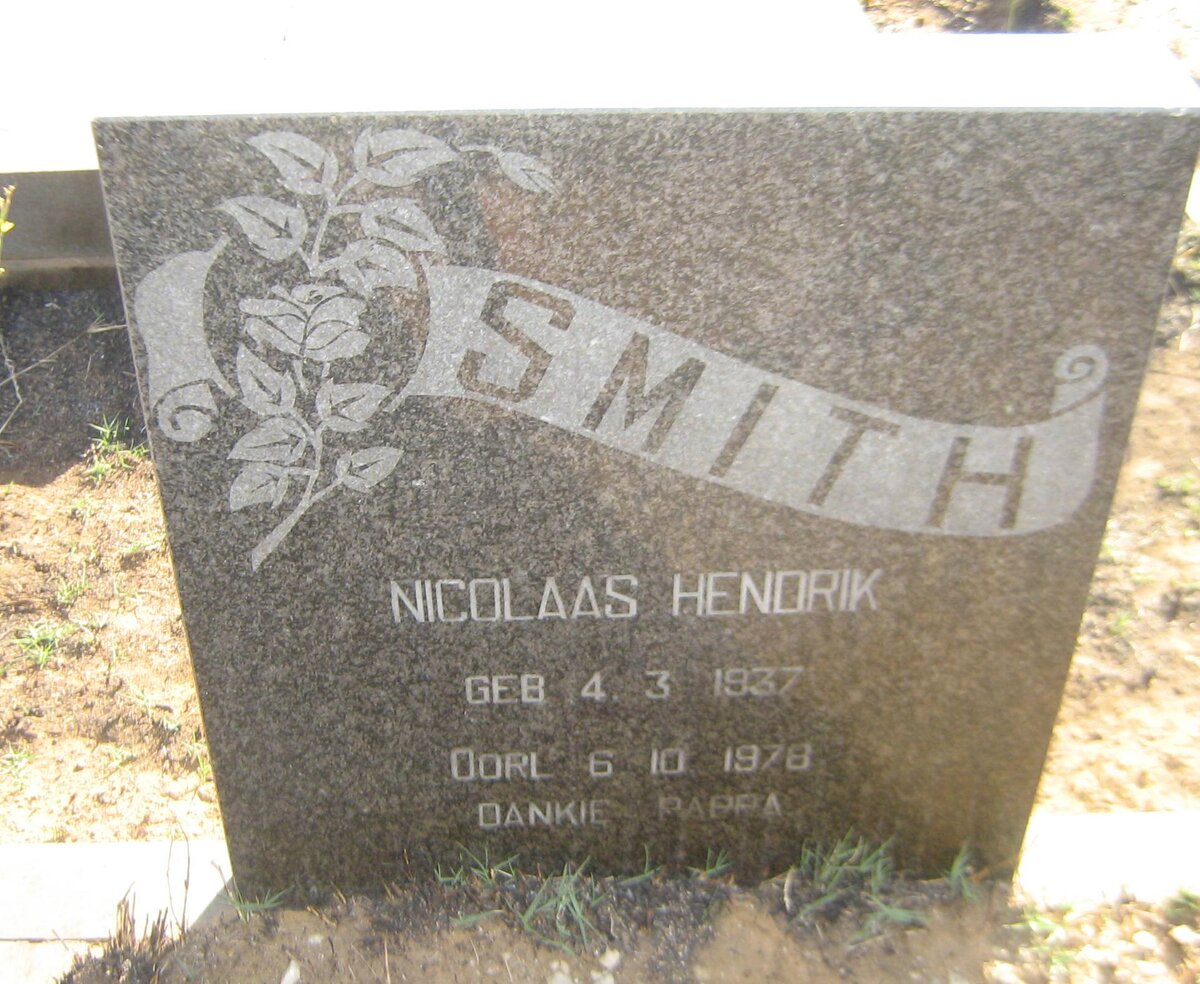 SMITH Nicolaas Hendrik 1937-1978
