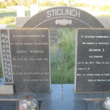 STIGLINGH Jacobus Hendricus 1882-1958 &amp; Jacomina S. TERBLANS 1894-1974