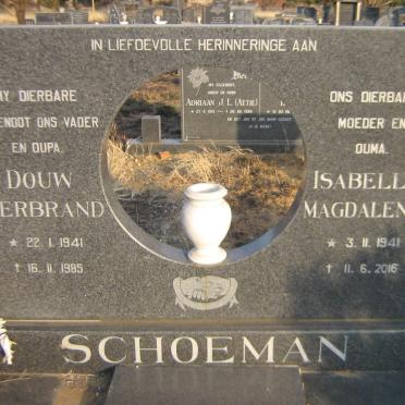 SCHOEMAN Douw Gerbrand 1941-1985 &amp; Isabella Magdalena 1941-2016