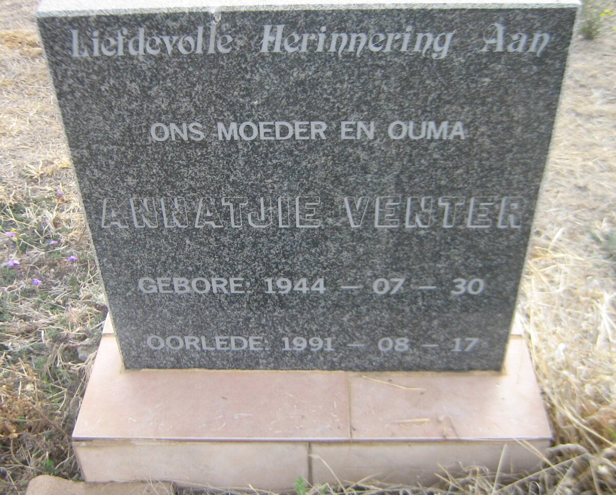 VENTER Annatjie 1944-1991