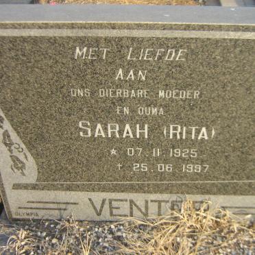 VENTER Sarah 1925-1997