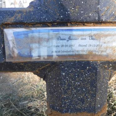 VUUREN Deon, Jansen van 1961-2018